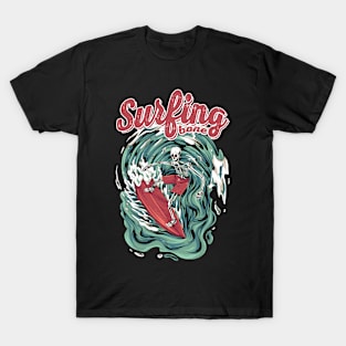 Surfing bone illustration T-Shirt